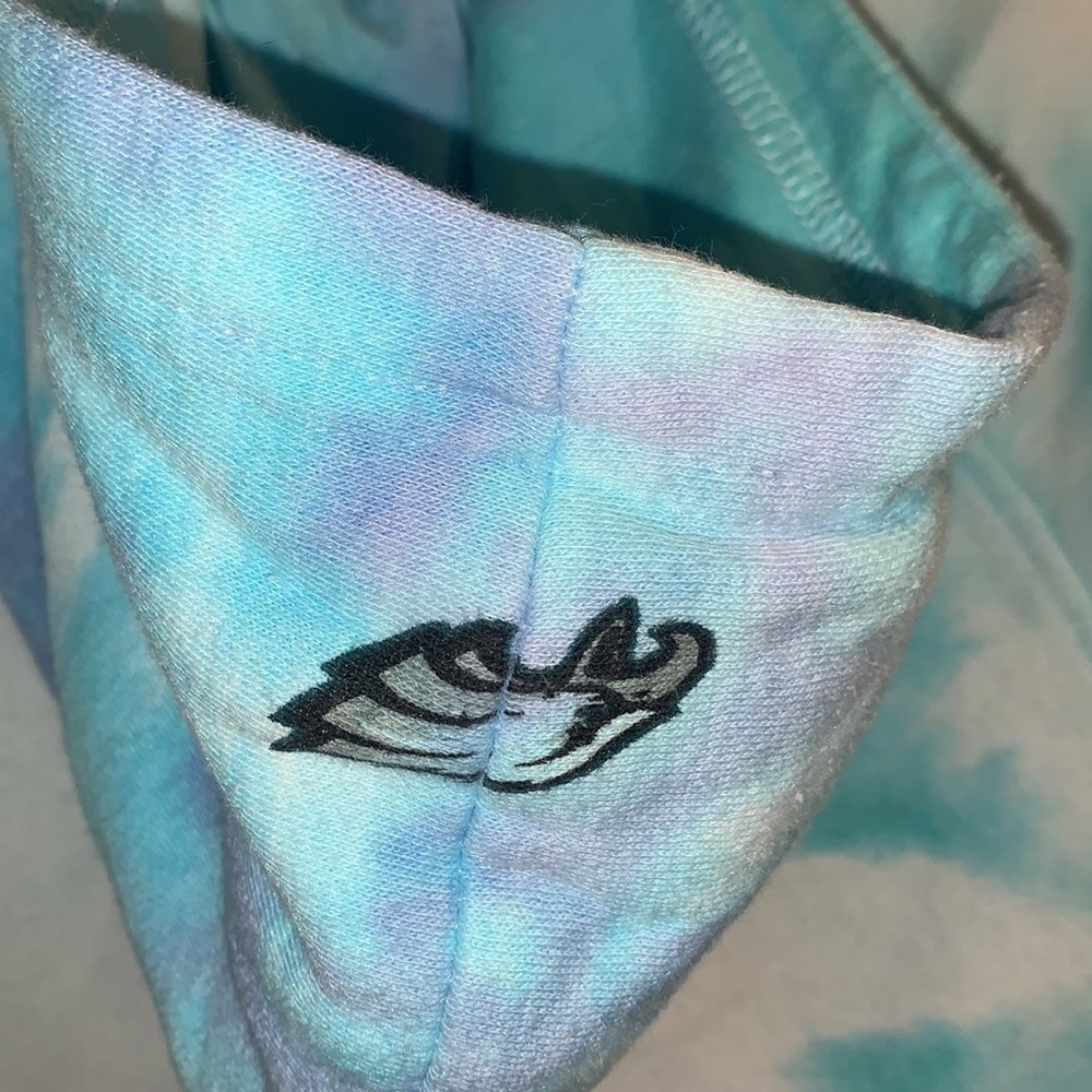 NFL Philadelphia Eagles Tie Dye Hoodie Blue Women’s Size Large - Picture 8 of 10